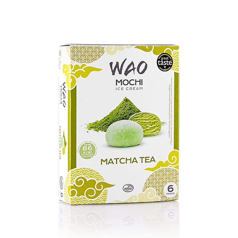 WAO Matcha Tea Mochi, sechs Stück tiefgekühlt